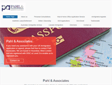 Tablet Screenshot of pahlassociates.co.uk